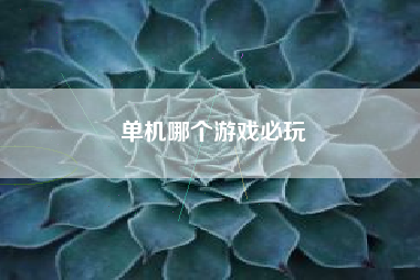 单机哪个游戏必玩