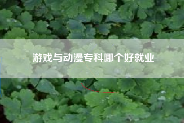 游戏与动漫专科哪个好就业