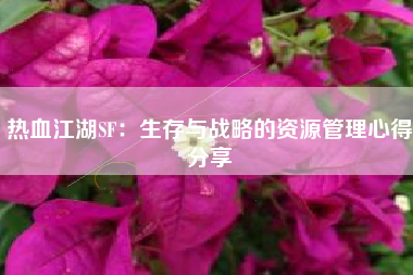 热血江湖SF：生存与战略的资源管理心得分享