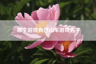 哪个游戏有过山车游戏名字