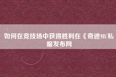 如何在竞技场中获得胜利在《奇迹MU私服发布网