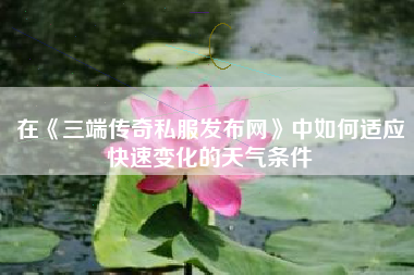 在《三端传奇私服发布网》中如何适应快速变化的天气条件