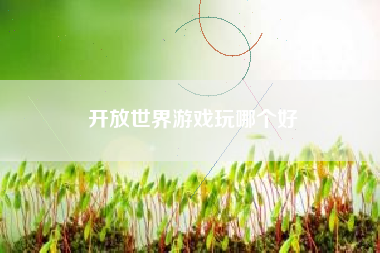 开放世界游戏玩哪个好