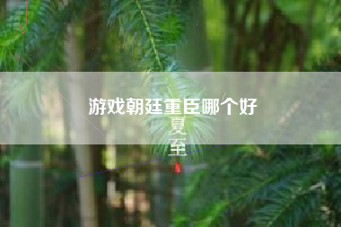 游戏朝廷重臣哪个好