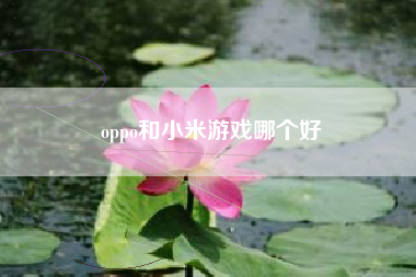 oppo和小米游戏哪个好