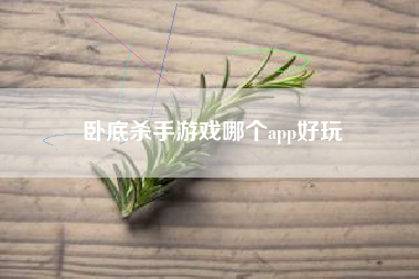 卧底杀手游戏哪个app好玩