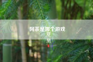 阿茶是哪个游戏