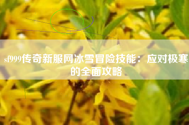 sf999传奇新服网冰雪冒险技能：应对极寒的全面攻略