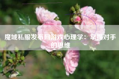 魔域私服发布网游戏心理学：掌握对手的思维