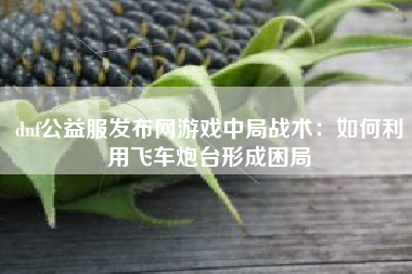 dnf公益服发布网游戏中局战术：如何利用飞车炮台形成困局