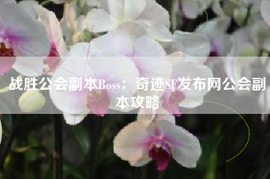 战胜公会副本Boss：奇迹SF发布网公会副本攻略