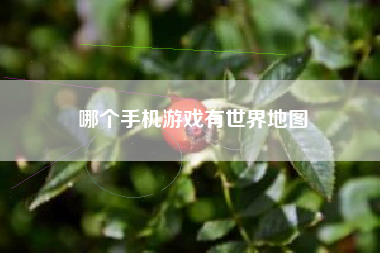 哪个手机游戏有世界地图