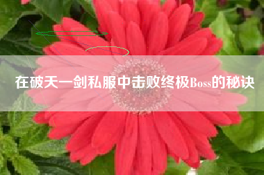 在破天一剑私服中击败终极Boss的秘诀