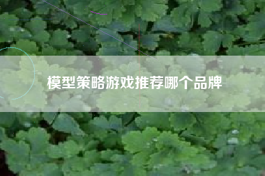 模型策略游戏推荐哪个品牌