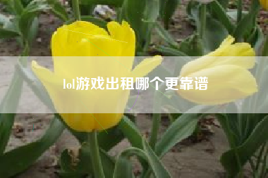 lol游戏出租哪个更靠谱