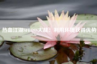 热血江湖SFBOSS大战：利用环境获得优势