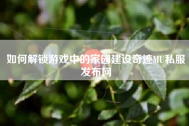 如何解锁游戏中的家园建设奇迹MU私服发布网