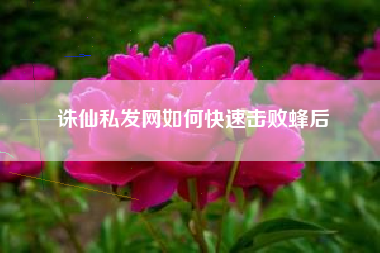 诛仙私发网如何快速击败蜂后