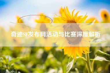 奇迹SF发布网活动与比赛深度解析