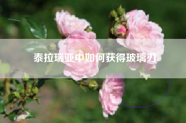 泰拉瑞亚中如何获得玻璃刃