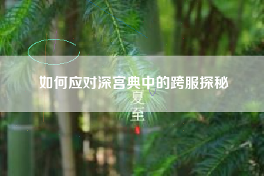 如何应对深宫典中的跨服探秘