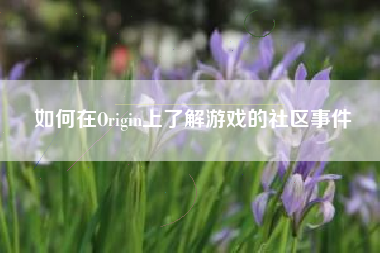 如何在Origin上了解游戏的社区事件