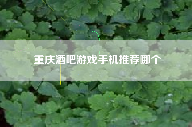 重庆酒吧游戏手机推荐哪个