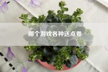 哪个游戏各种送点卷