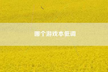 哪个游戏本低调