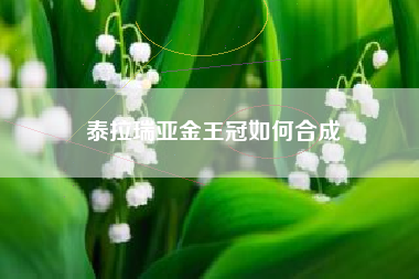 泰拉瑞亚金王冠如何合成