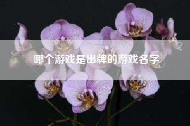 哪个游戏是出牌的游戏名字