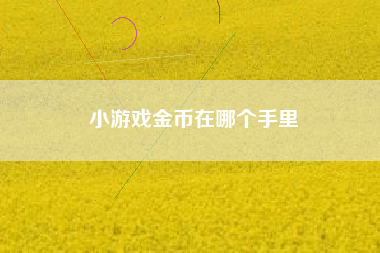 小游戏金币在哪个手里