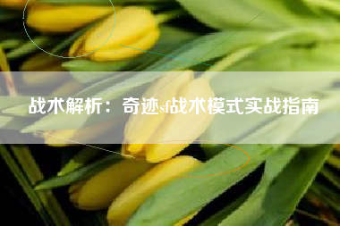 战术解析：奇迹sf战术模式实战指南