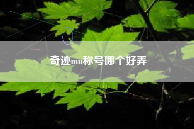 奇迹mu称号哪个好弄