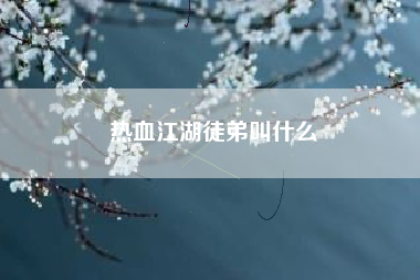 热血江湖徒弟叫什么