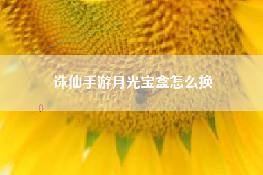 诛仙手游月光宝盒怎么换