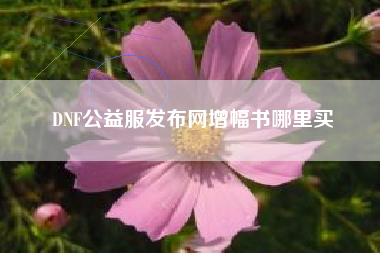 DNF公益服发布网增幅书哪里买