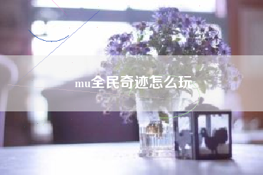 mu全民奇迹怎么玩