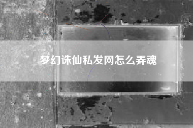 梦幻诛仙私发网怎么弄魂