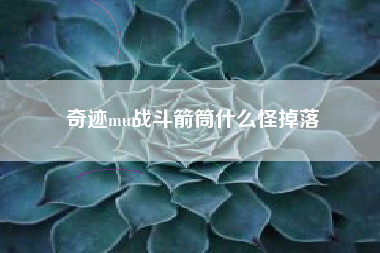 奇迹mu战斗箭筒什么怪掉落