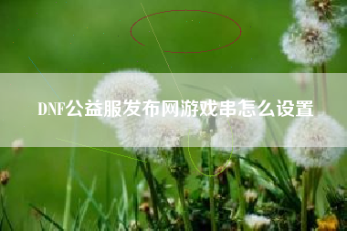 DNF公益服发布网游戏串怎么设置