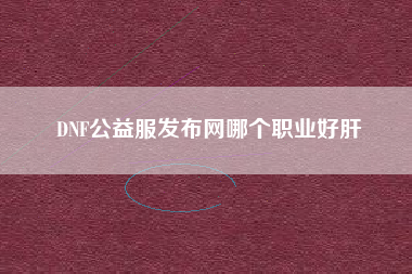 DNF公益服发布网哪个职业好肝