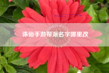 诛仙手游帮派名字哪里改