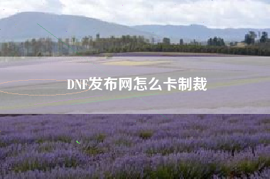 DNF发布网怎么卡制裁