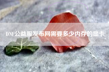 DNF公益服发布网需要多少内存的显卡