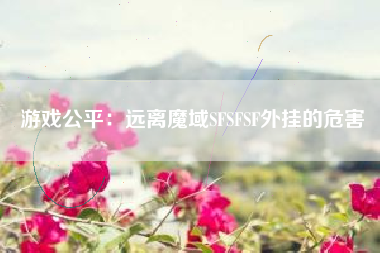 游戏公平：远离魔域SFSFSF外挂的危害