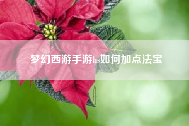 梦幻西游手游hs如何加点法宝