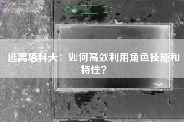 逃离塔科夫：如何高效利用角色技能和特性？