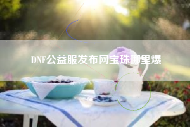 DNF公益服发布网宝珠哪里爆