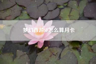 梦幻西游SF怎么算月卡